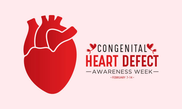 Congenital Heart Defect Awareness Week observed every year in during February 7 to 14. Health and Medical Awareness Vector template for banner, poster and background design. Vector illustration.
